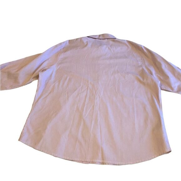 Eddie Bauer Wrinkle Resistant Red & White Stripes Shirt - Picture 5 of 10